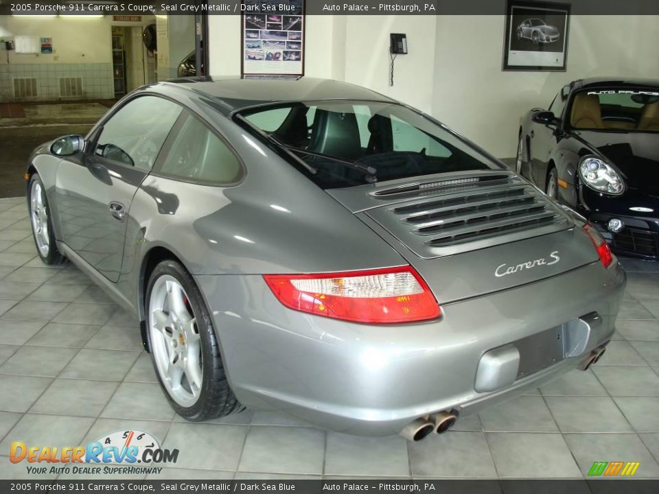 2005 Porsche 911 Carrera S Coupe Seal Grey Metallic / Dark Sea Blue Photo #3