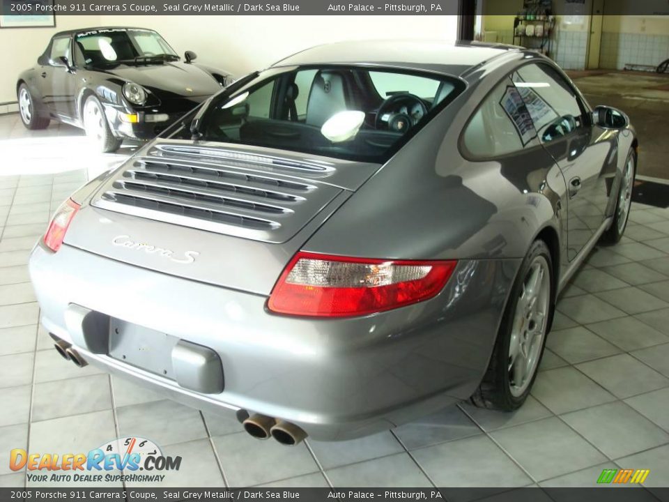 2005 Porsche 911 Carrera S Coupe Seal Grey Metallic / Dark Sea Blue Photo #5