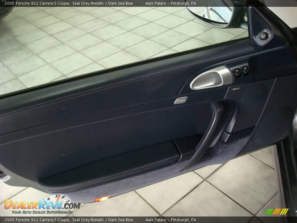 2005 Porsche 911 Carrera S Coupe Seal Grey Metallic / Dark Sea Blue Photo #13