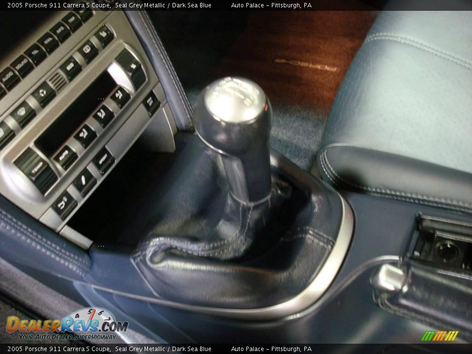 2005 Porsche 911 Carrera S Coupe Seal Grey Metallic / Dark Sea Blue Photo #16