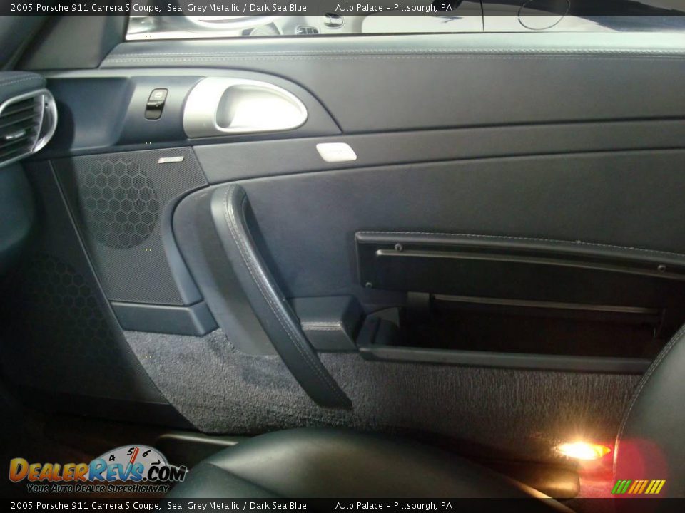2005 Porsche 911 Carrera S Coupe Seal Grey Metallic / Dark Sea Blue Photo #17