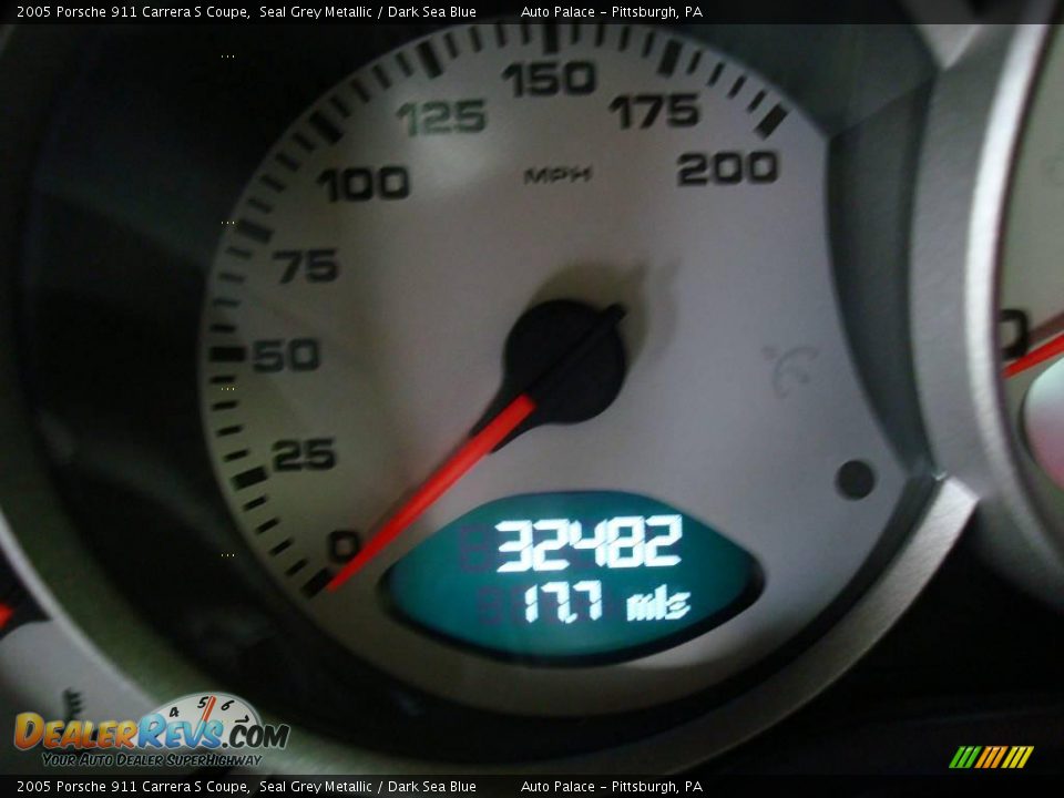 2005 Porsche 911 Carrera S Coupe Seal Grey Metallic / Dark Sea Blue Photo #20