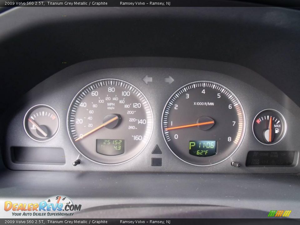 2009 Volvo S60 2.5T Titanium Grey Metallic / Graphite Photo #9