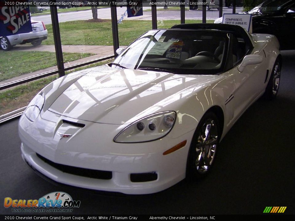 2010 Chevrolet Corvette Grand Sport Coupe Arctic White / Titanium Gray Photo #1