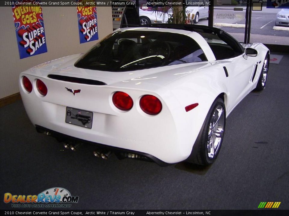 2010 Chevrolet Corvette Grand Sport Coupe Arctic White / Titanium Gray Photo #4