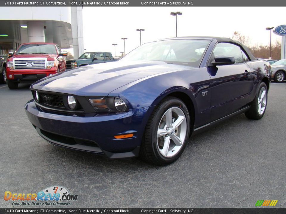 2010 Ford Mustang GT Convertible Kona Blue Metallic / Charcoal Black Photo #6
