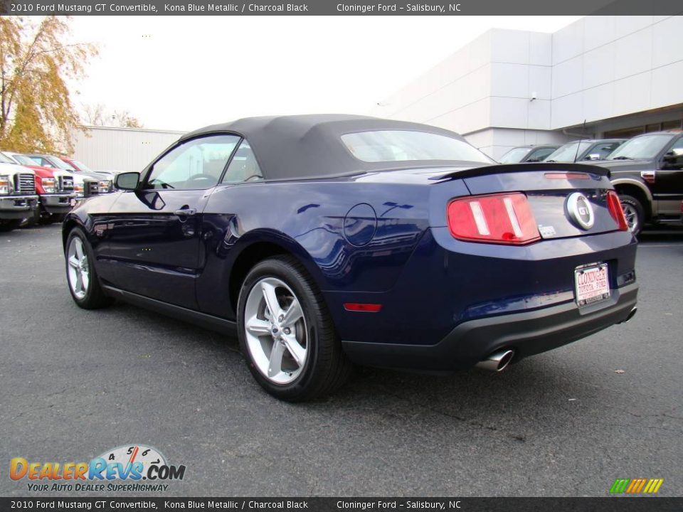 2010 Ford Mustang GT Convertible Kona Blue Metallic / Charcoal Black Photo #21