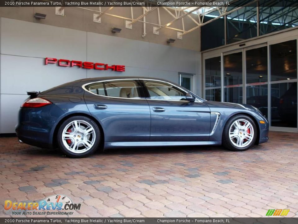 2010 Porsche Panamera Turbo Yachting Blue Metallic / Yachting Blue/Cream Photo #4