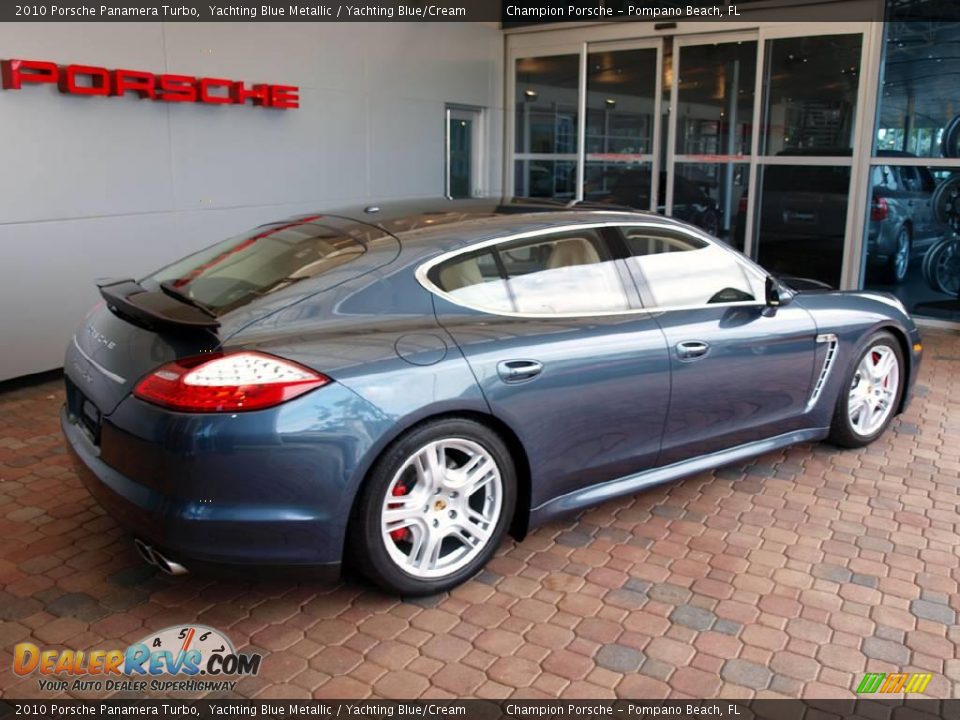 2010 Porsche Panamera Turbo Yachting Blue Metallic / Yachting Blue/Cream Photo #5