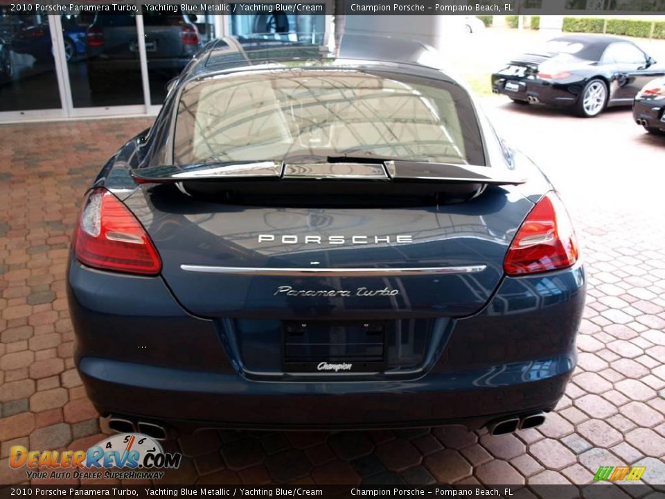 2010 Porsche Panamera Turbo Yachting Blue Metallic / Yachting Blue/Cream Photo #6