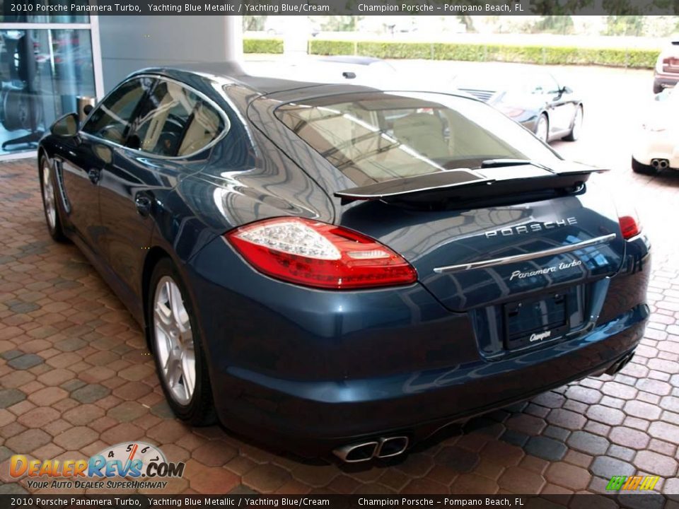 2010 Porsche Panamera Turbo Yachting Blue Metallic / Yachting Blue/Cream Photo #7