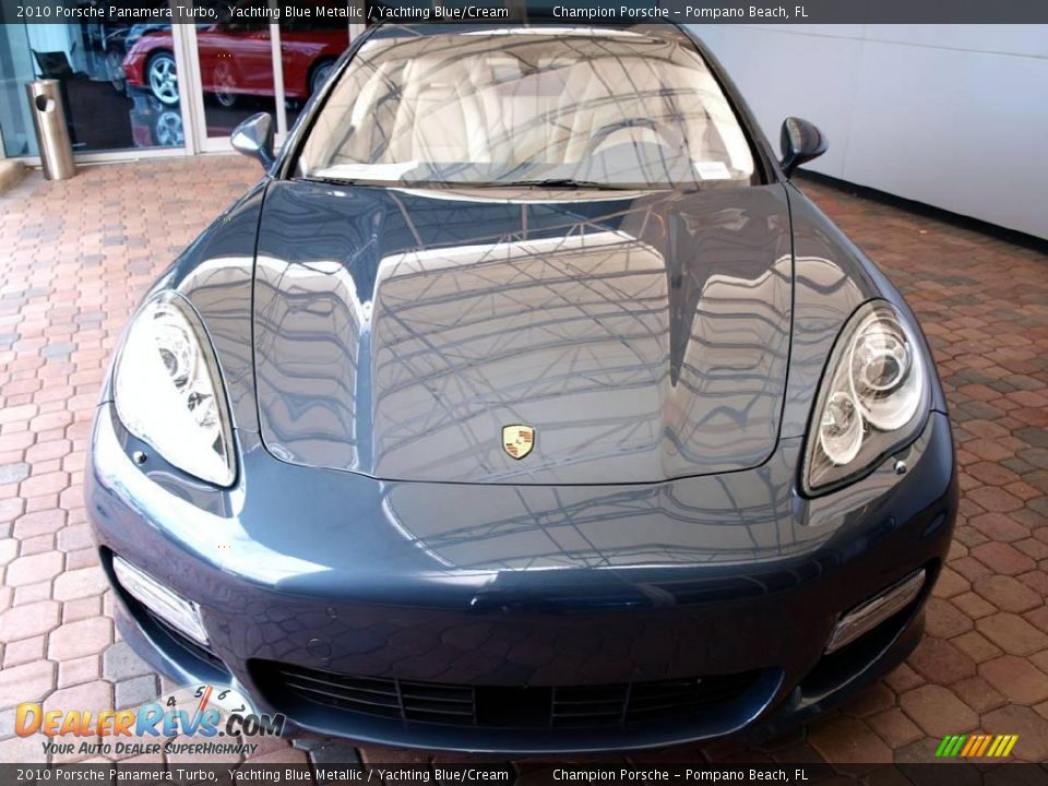 2010 Porsche Panamera Turbo Yachting Blue Metallic / Yachting Blue/Cream Photo #8
