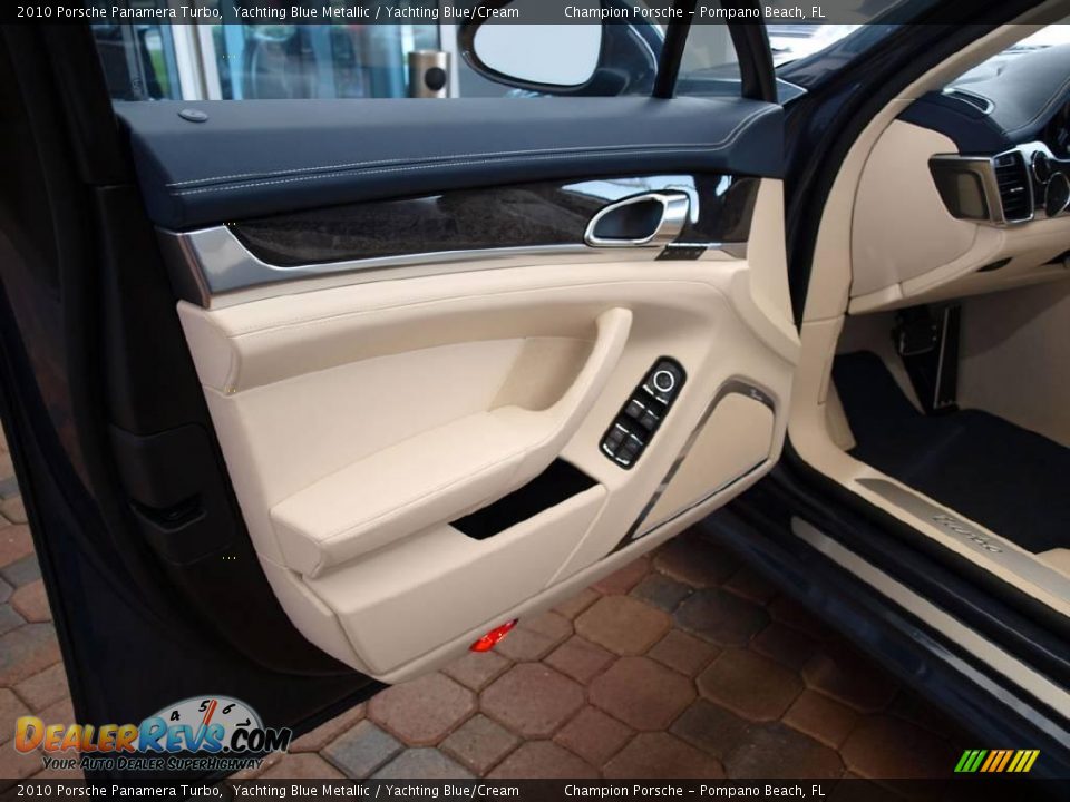 2010 Porsche Panamera Turbo Yachting Blue Metallic / Yachting Blue/Cream Photo #9