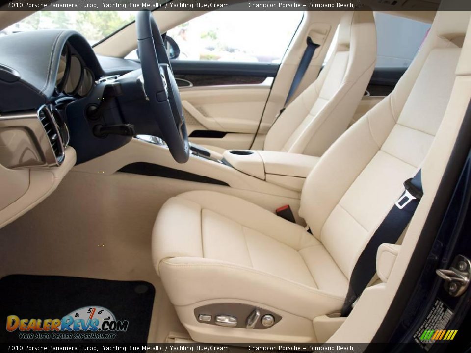 2010 Porsche Panamera Turbo Yachting Blue Metallic / Yachting Blue/Cream Photo #11