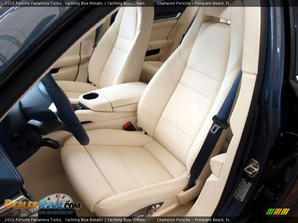 2010 Porsche Panamera Turbo Yachting Blue Metallic / Yachting Blue/Cream Photo #12