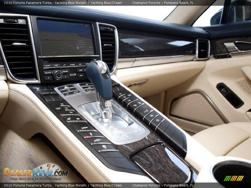 2010 Porsche Panamera Turbo Yachting Blue Metallic / Yachting Blue/Cream Photo #13