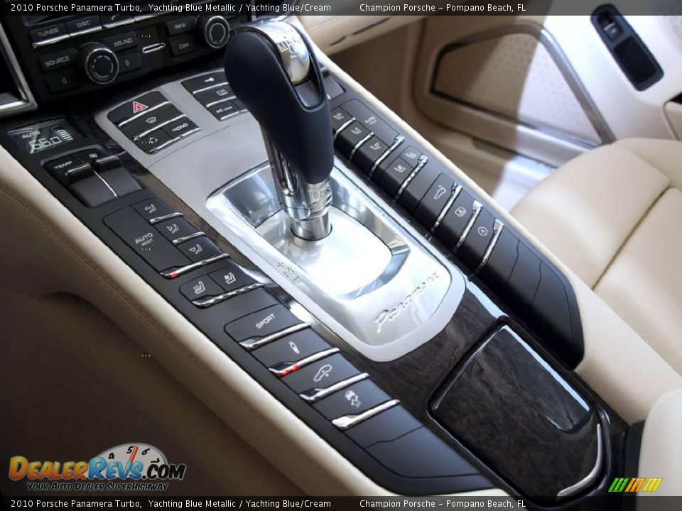 2010 Porsche Panamera Turbo Yachting Blue Metallic / Yachting Blue/Cream Photo #14