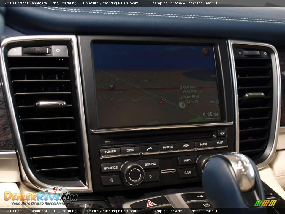 2010 Porsche Panamera Turbo Yachting Blue Metallic / Yachting Blue/Cream Photo #15