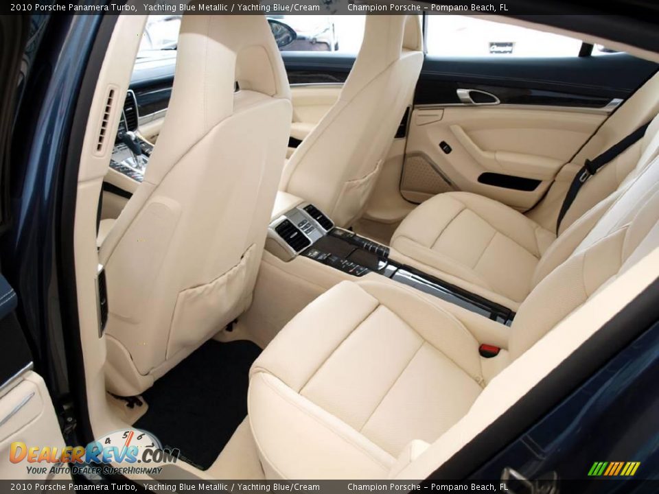 2010 Porsche Panamera Turbo Yachting Blue Metallic / Yachting Blue/Cream Photo #19