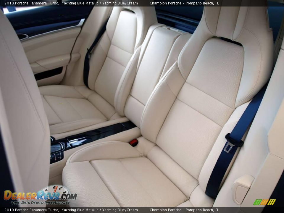 2010 Porsche Panamera Turbo Yachting Blue Metallic / Yachting Blue/Cream Photo #20