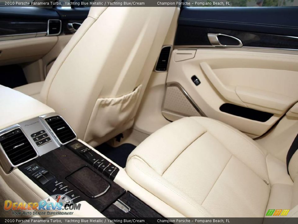 2010 Porsche Panamera Turbo Yachting Blue Metallic / Yachting Blue/Cream Photo #22