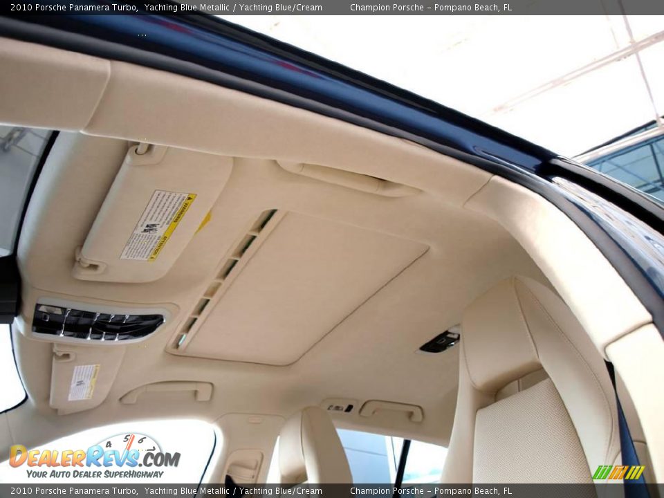 2010 Porsche Panamera Turbo Yachting Blue Metallic / Yachting Blue/Cream Photo #25