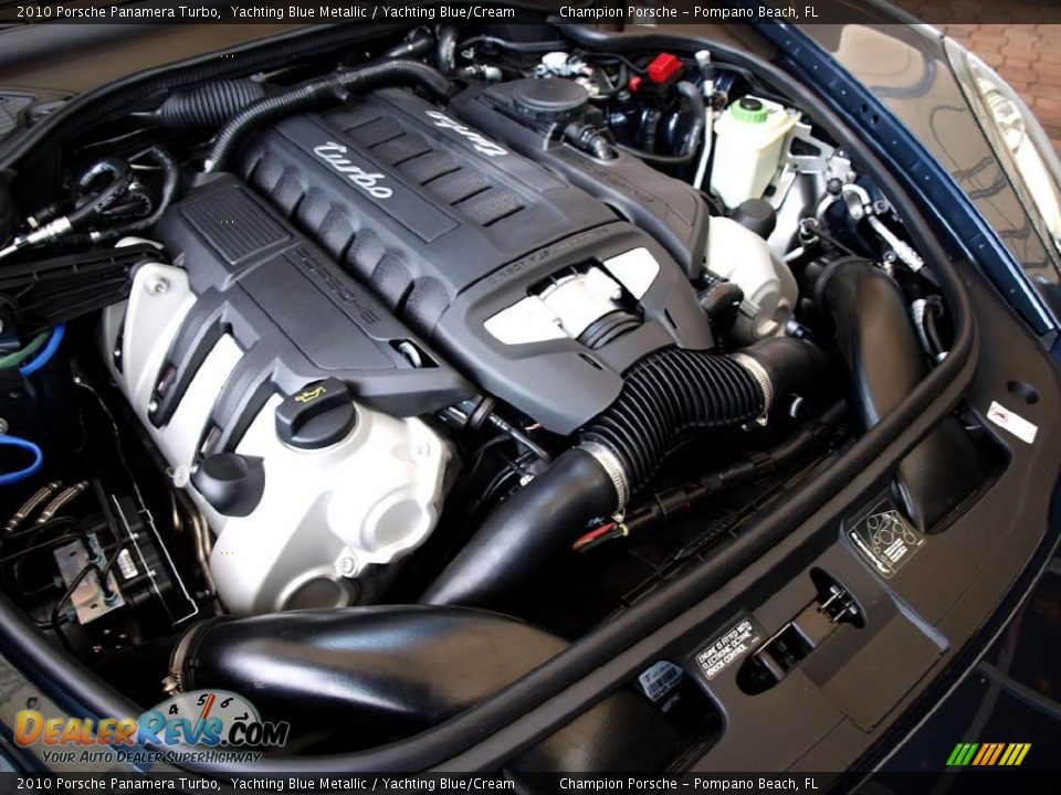 2010 Porsche Panamera Turbo Yachting Blue Metallic / Yachting Blue/Cream Photo #26