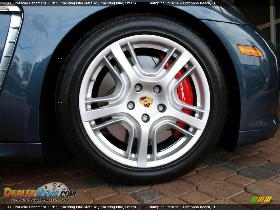 2010 Porsche Panamera Turbo Yachting Blue Metallic / Yachting Blue/Cream Photo #27