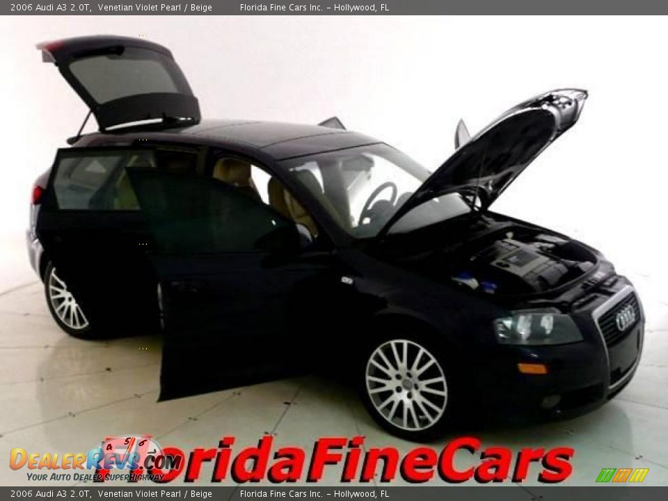 2006 Audi A3 2.0T Venetian Violet Pearl / Beige Photo #7