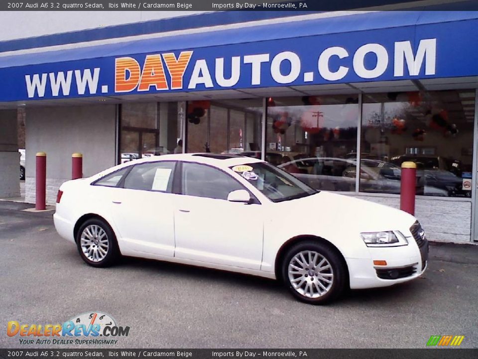 2007 Audi A6 3.2 quattro Sedan Ibis White / Cardamom Beige Photo #1