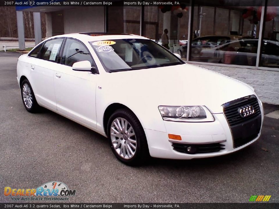 2007 Audi A6 3.2 quattro Sedan Ibis White / Cardamom Beige Photo #2