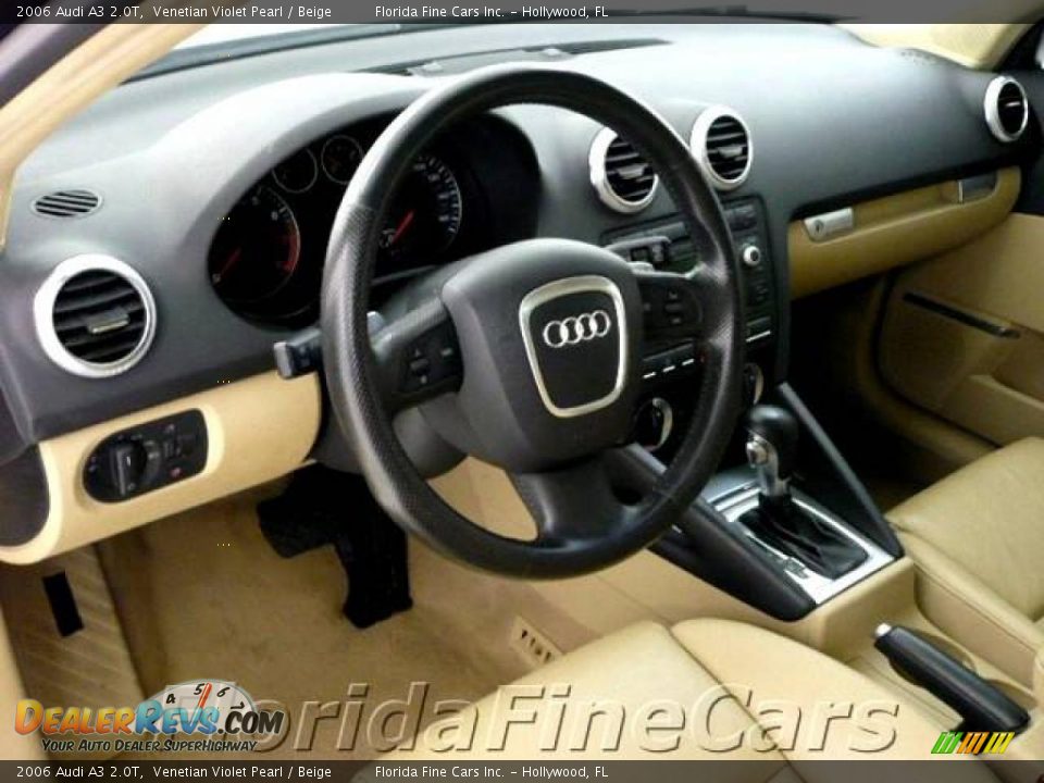 2006 Audi A3 2.0T Venetian Violet Pearl / Beige Photo #12