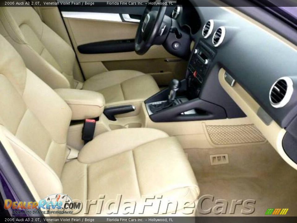 2006 Audi A3 2.0T Venetian Violet Pearl / Beige Photo #13