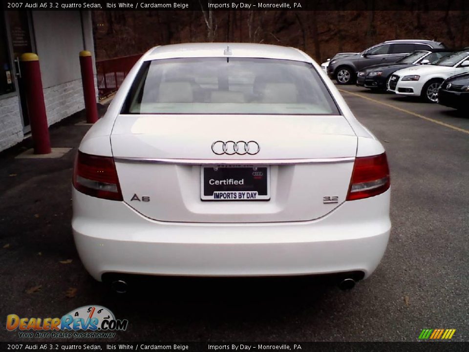 2007 Audi A6 3.2 quattro Sedan Ibis White / Cardamom Beige Photo #6