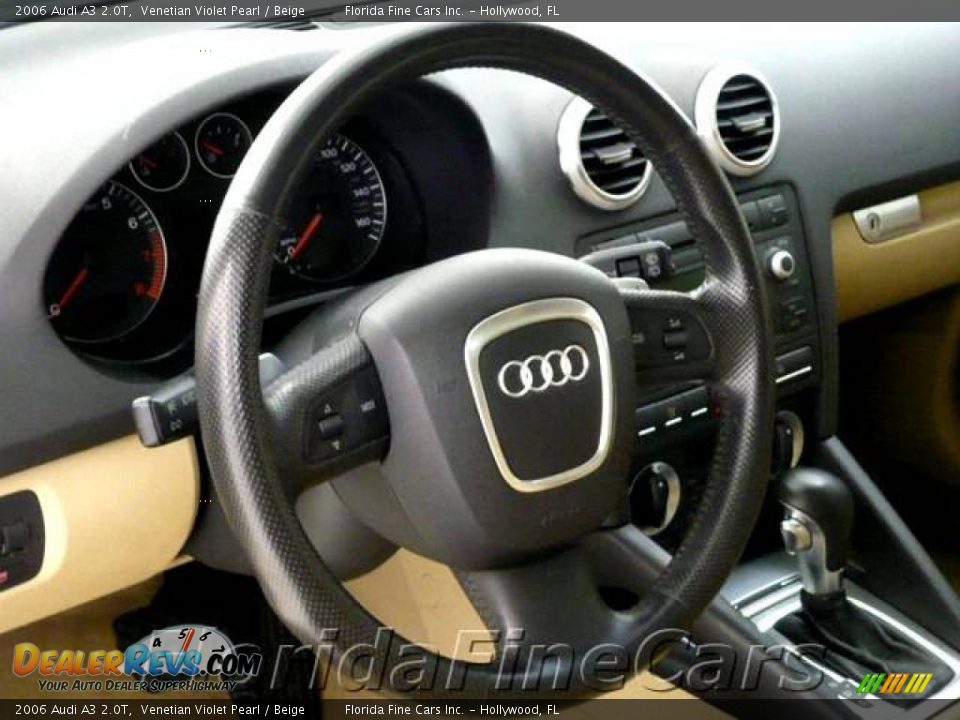 2006 Audi A3 2.0T Venetian Violet Pearl / Beige Photo #17