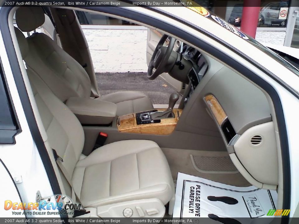 2007 Audi A6 3.2 quattro Sedan Ibis White / Cardamom Beige Photo #11