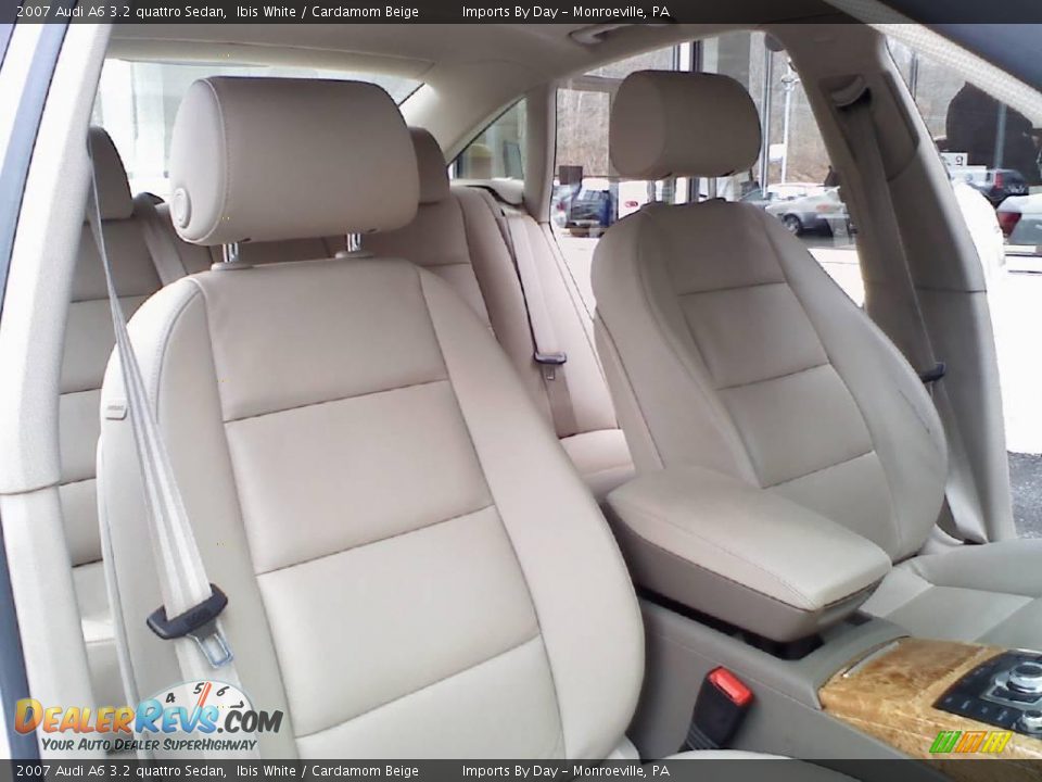 2007 Audi A6 3.2 quattro Sedan Ibis White / Cardamom Beige Photo #12