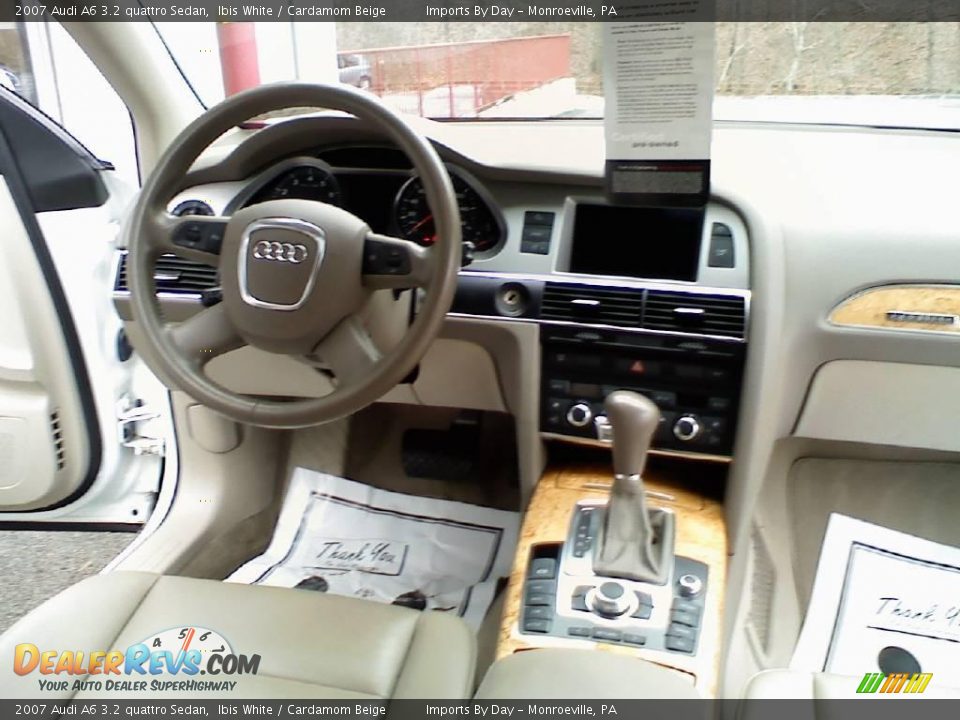 2007 Audi A6 3.2 quattro Sedan Ibis White / Cardamom Beige Photo #13