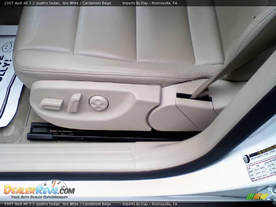 2007 Audi A6 3.2 quattro Sedan Ibis White / Cardamom Beige Photo #16