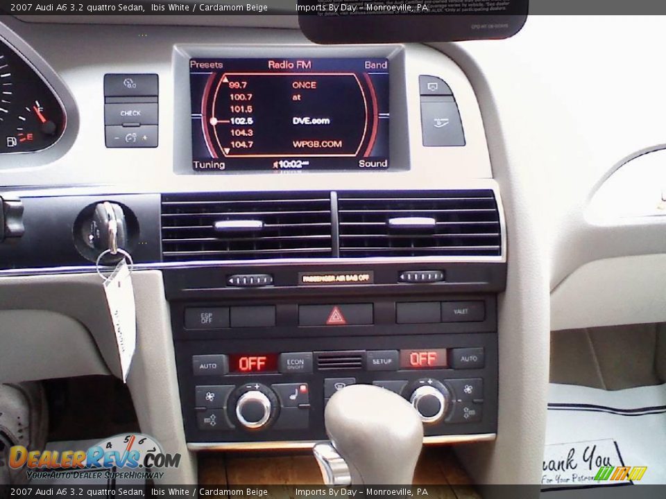 2007 Audi A6 3.2 quattro Sedan Ibis White / Cardamom Beige Photo #19
