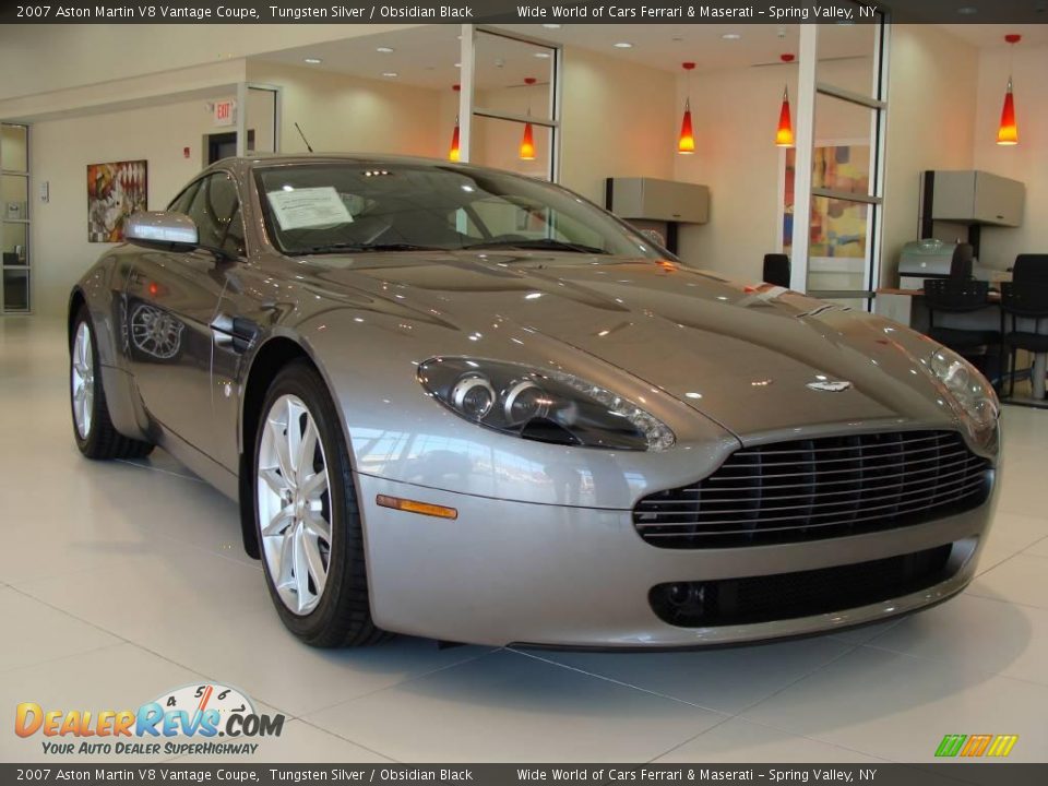 2007 Aston Martin V8 Vantage Coupe Tungsten Silver / Obsidian Black Photo #1