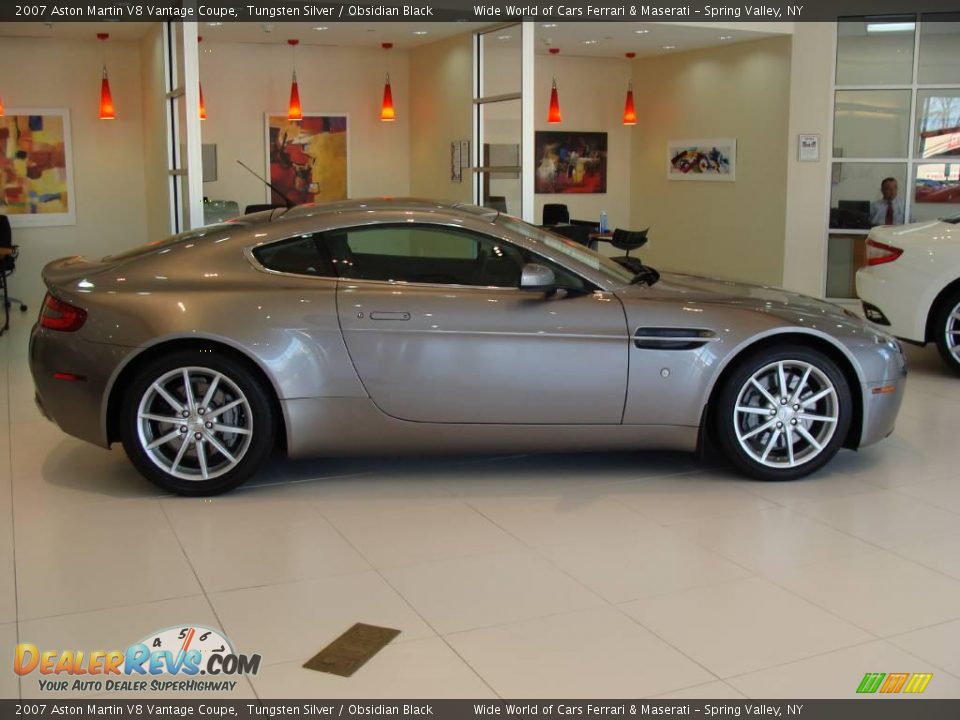 2007 Aston Martin V8 Vantage Coupe Tungsten Silver / Obsidian Black Photo #7