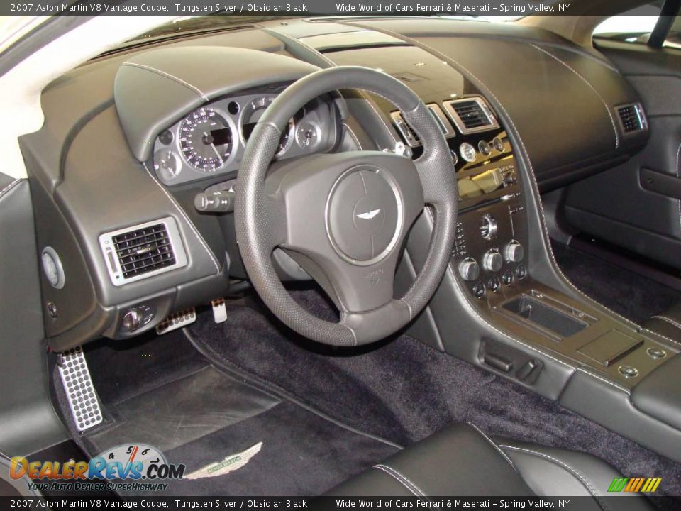2007 Aston Martin V8 Vantage Coupe Tungsten Silver / Obsidian Black Photo #17