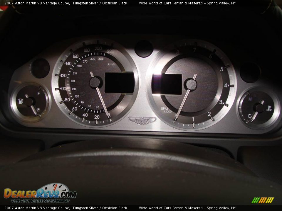 2007 Aston Martin V8 Vantage Coupe Tungsten Silver / Obsidian Black Photo #21