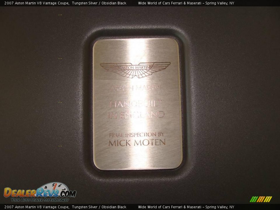 2007 Aston Martin V8 Vantage Coupe Tungsten Silver / Obsidian Black Photo #24