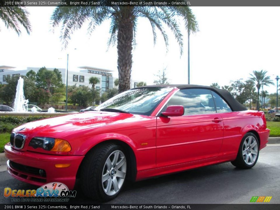 2001 BMW 3 Series 325i Convertible Bright Red / Sand Photo #2