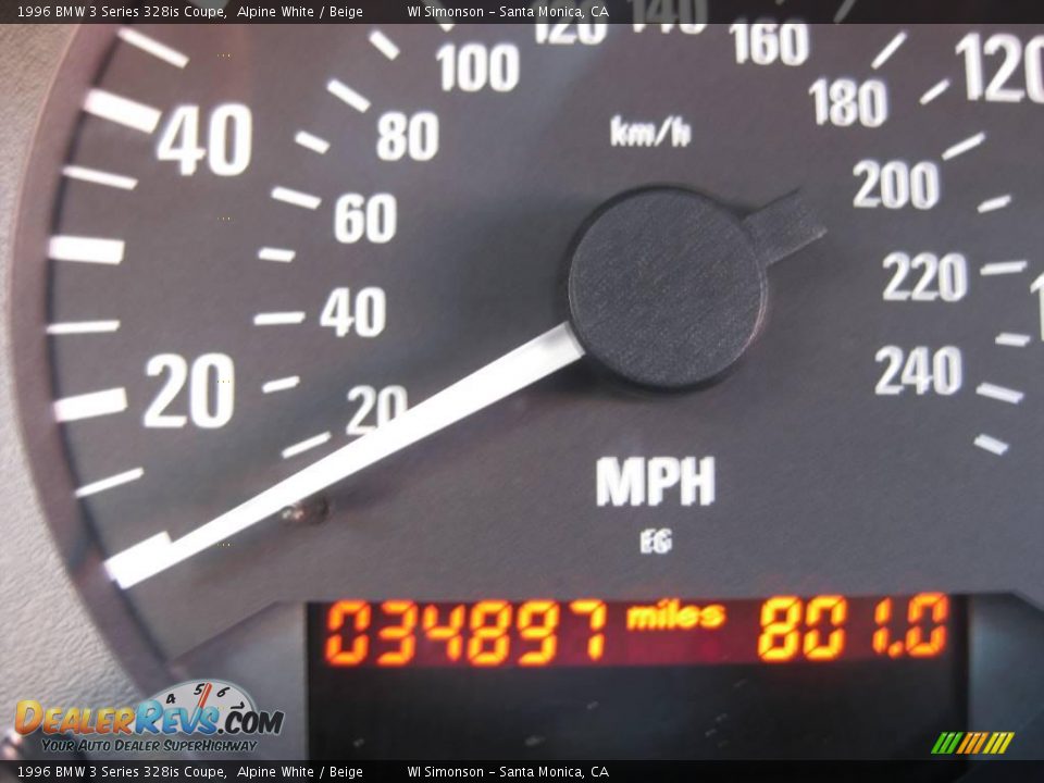 1996 BMW 3 Series 328is Coupe Alpine White / Beige Photo #12