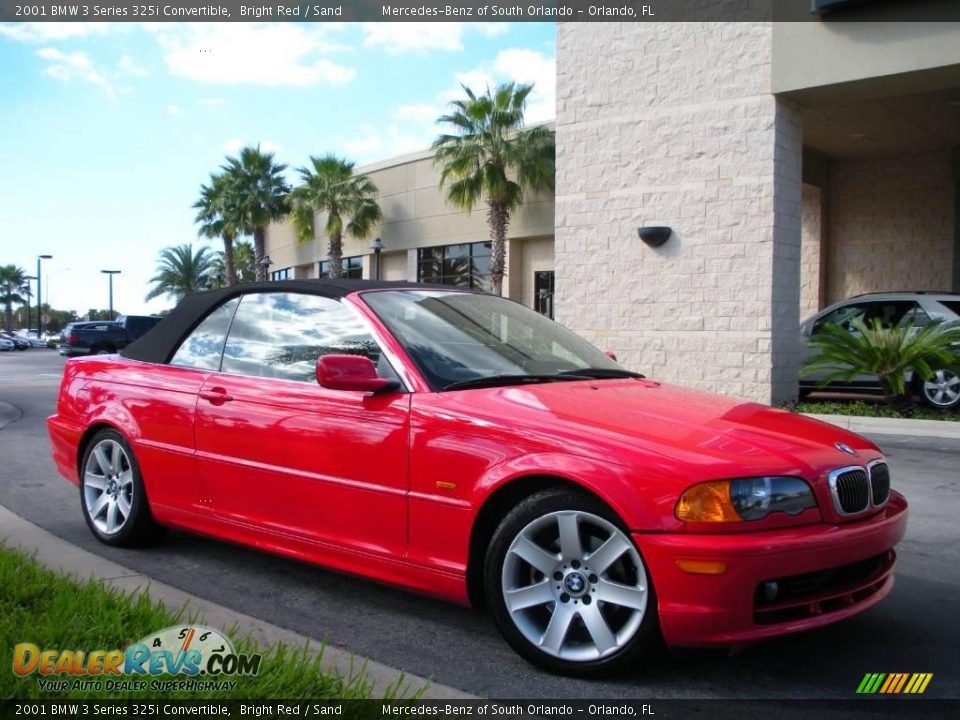 2001 BMW 3 Series 325i Convertible Bright Red / Sand Photo #4