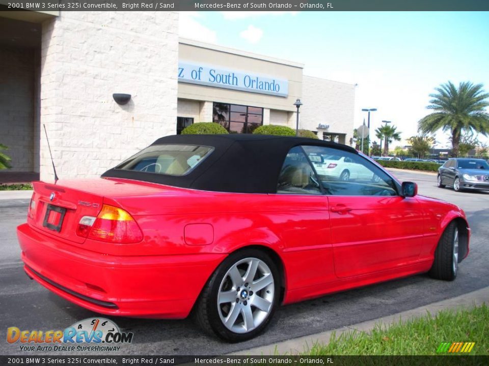 2001 BMW 3 Series 325i Convertible Bright Red / Sand Photo #6