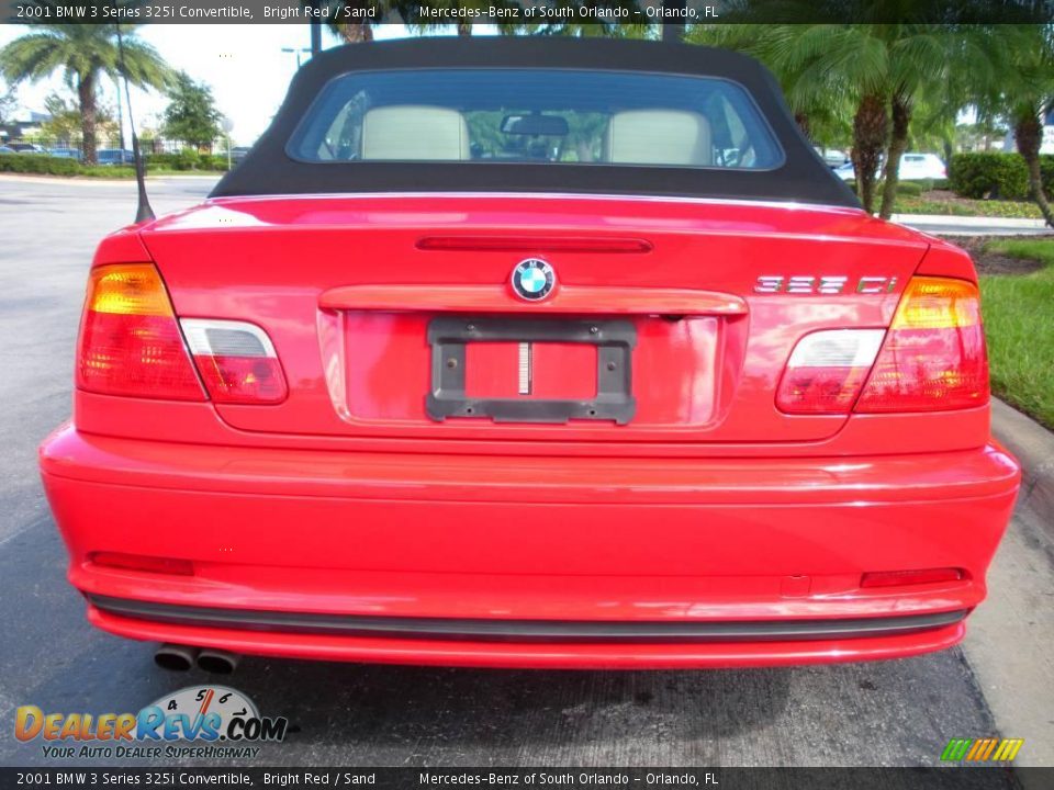 2001 BMW 3 Series 325i Convertible Bright Red / Sand Photo #7